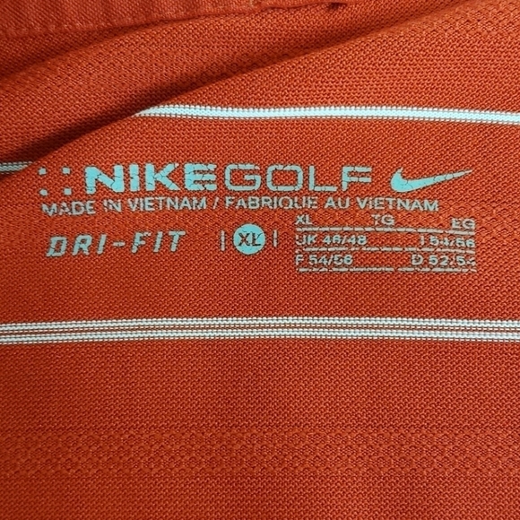 Nike Gold Dri-Fit XL Red & White Stripe VGUC - Picture 3 of 7
